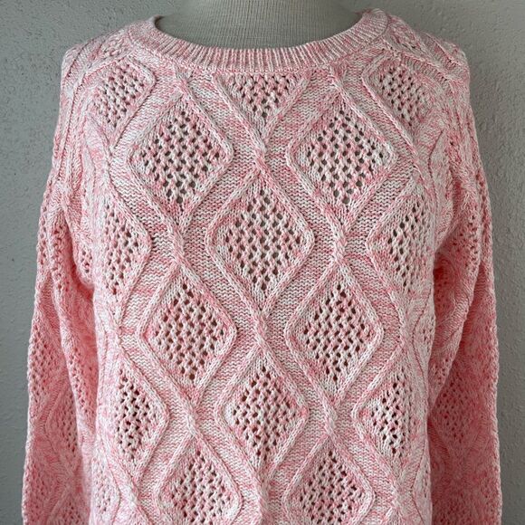 Sonoma Pink Sweater Top Size L EUC - Picture 2 of 7